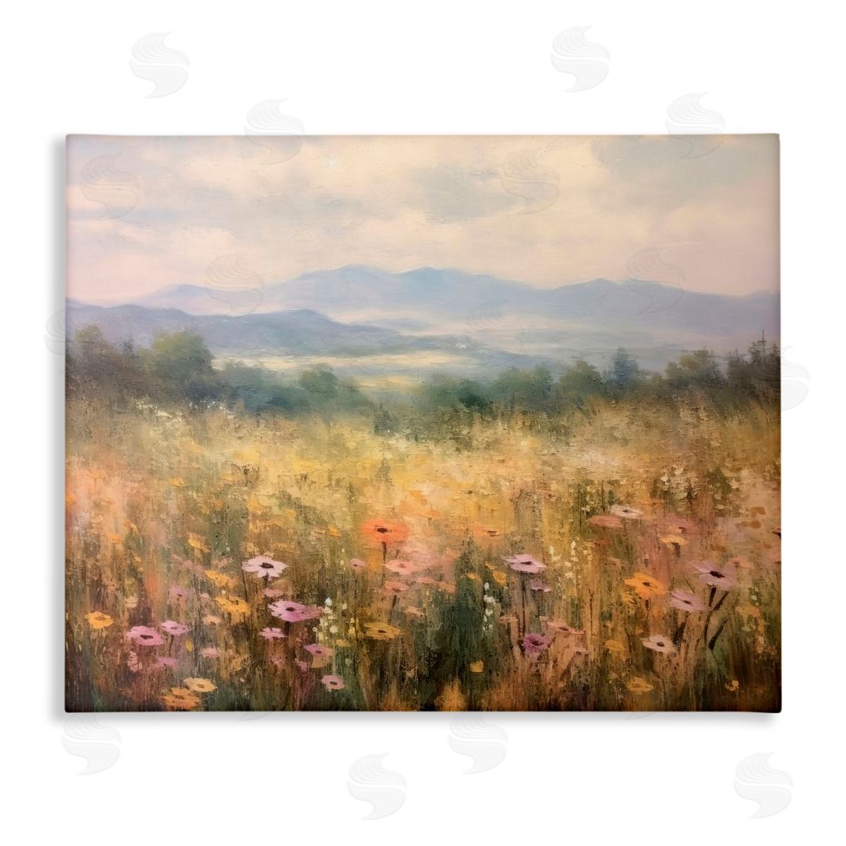 LSR Creative Studio Prairie Flowers & Mountains Canvas Wall Art Print