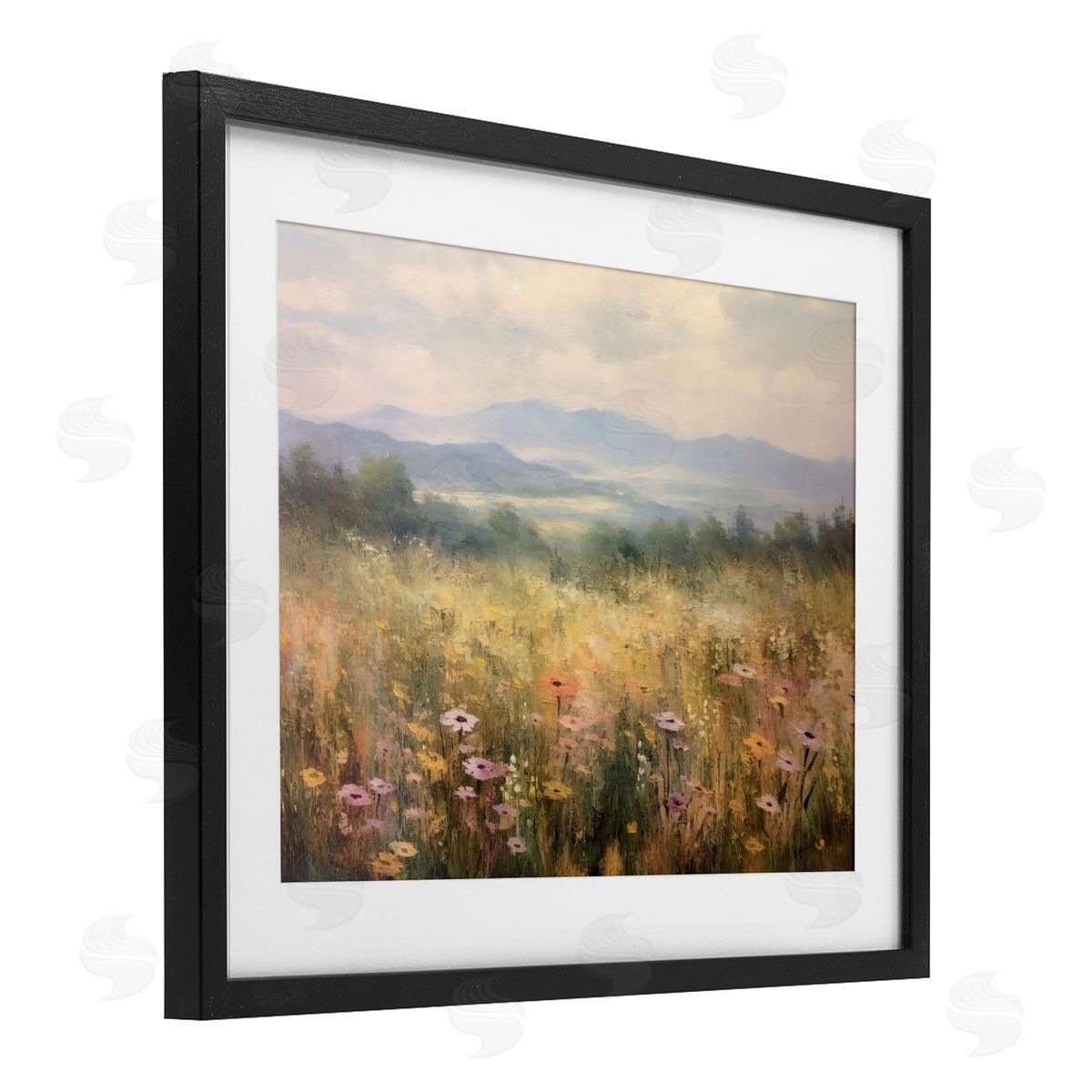 LSR Creative Studio Prairie Flowers & Mountains Canvas Wall Art Print