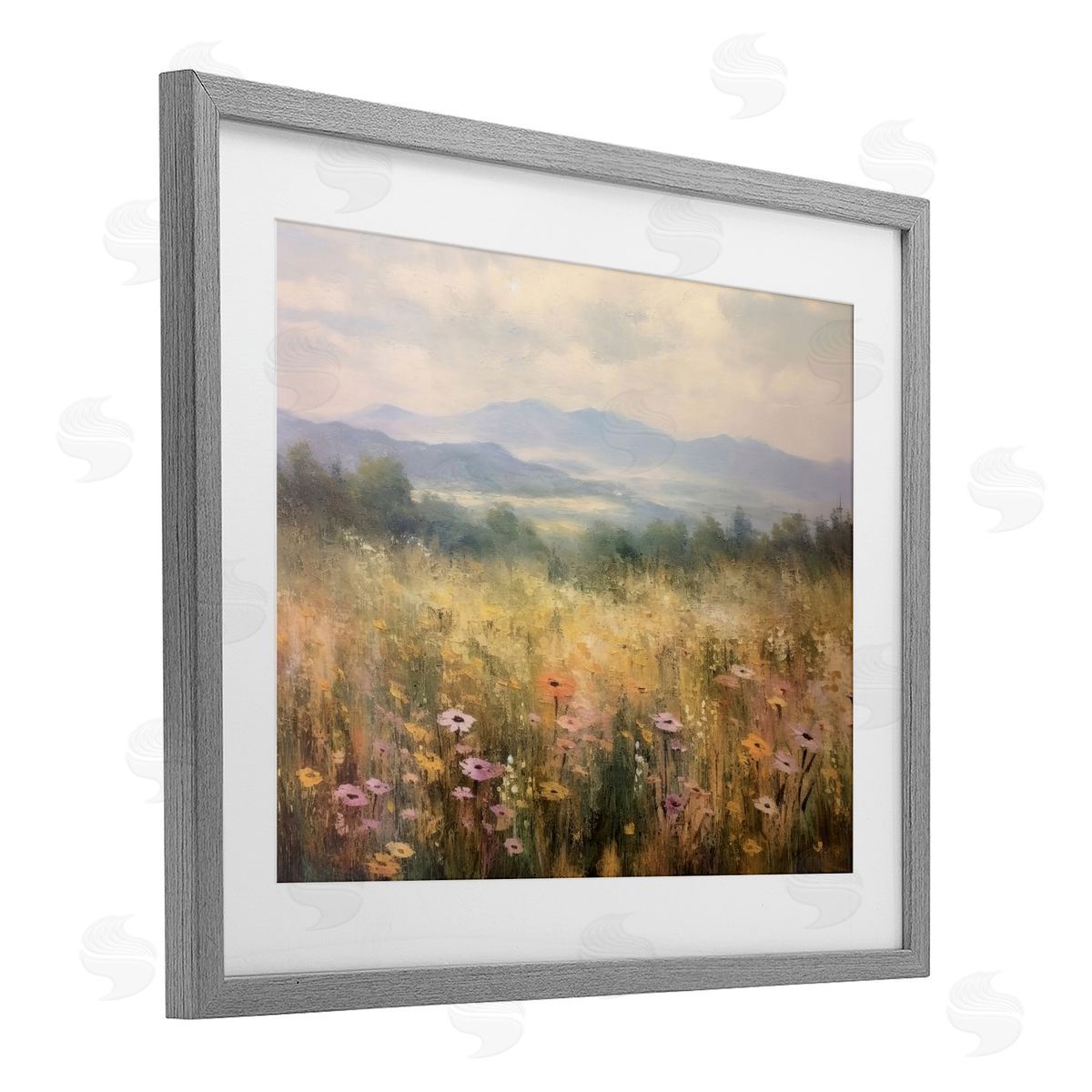 LSR Creative Studio Prairie Flowers & Mountains Canvas Wall Art Print