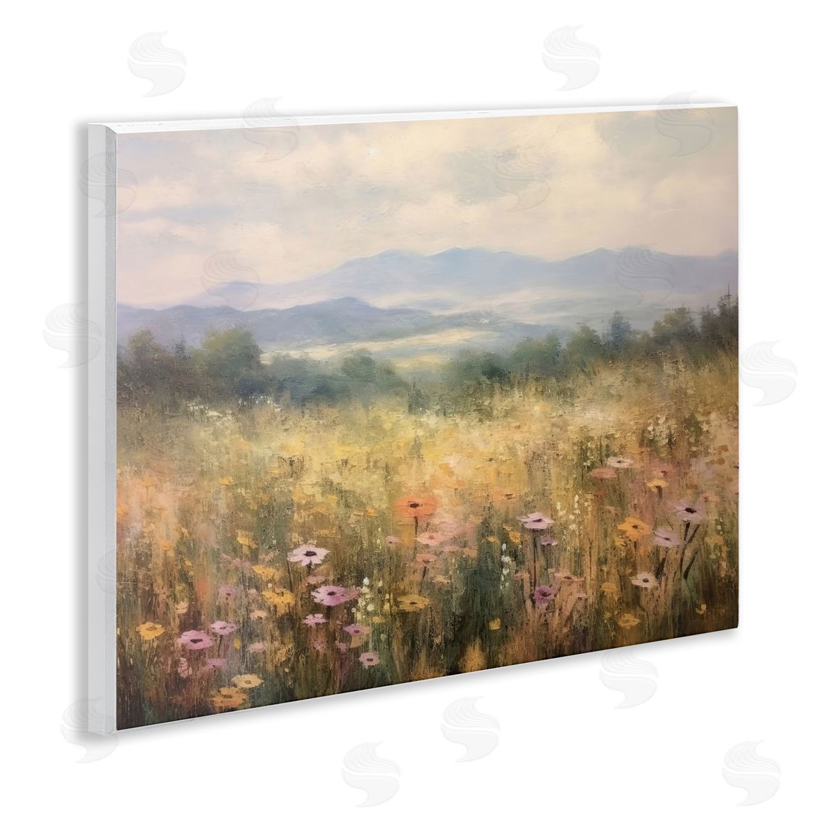 LSR Creative Studio Prairie Flowers & Mountains Canvas Wall Art Print