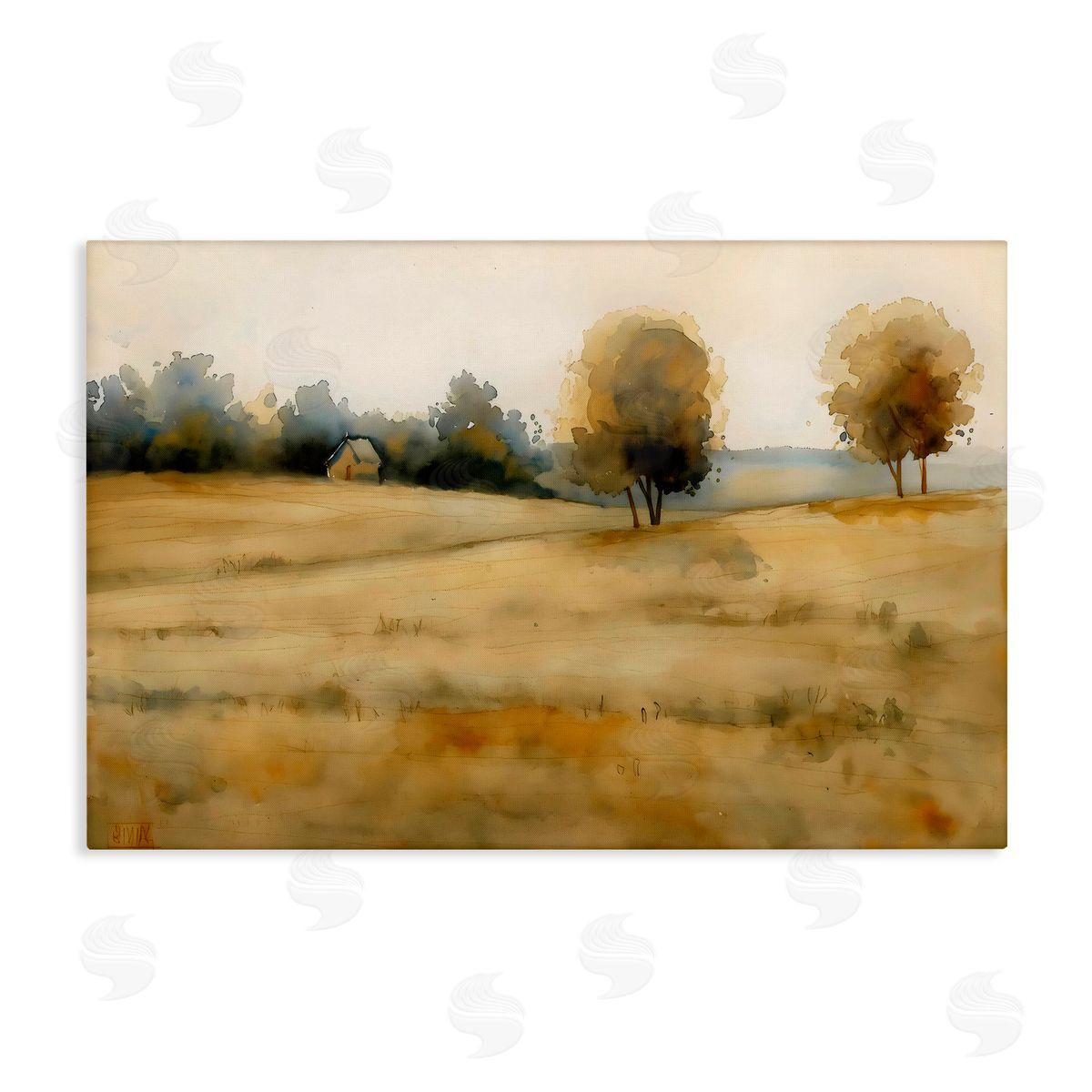 LSR Creative Studio Solitude Fields Landscape Canvas Wall Art Print