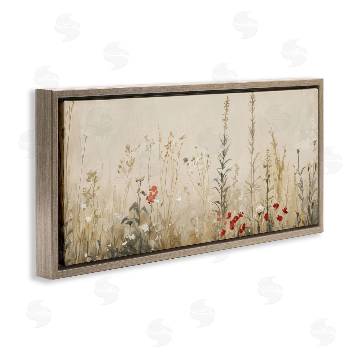 Petal Prints Design Misty Meadow Flowers Canvas Wall Art Print