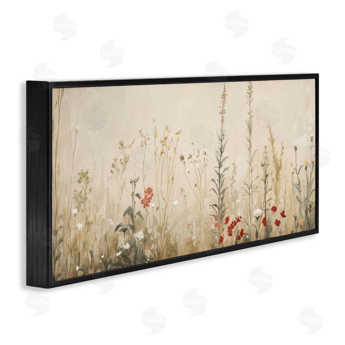 Petal Prints Design Misty Meadow Flowers Canvas Wall Art Print
