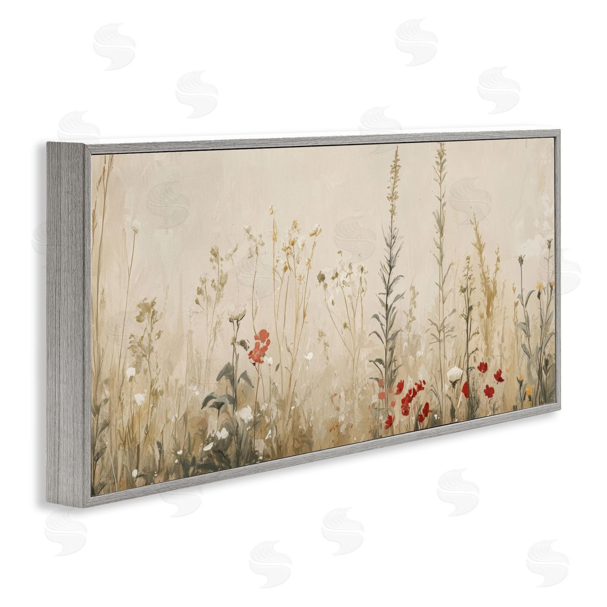 Petal Prints Design Misty Meadow Flowers Canvas Wall Art Print