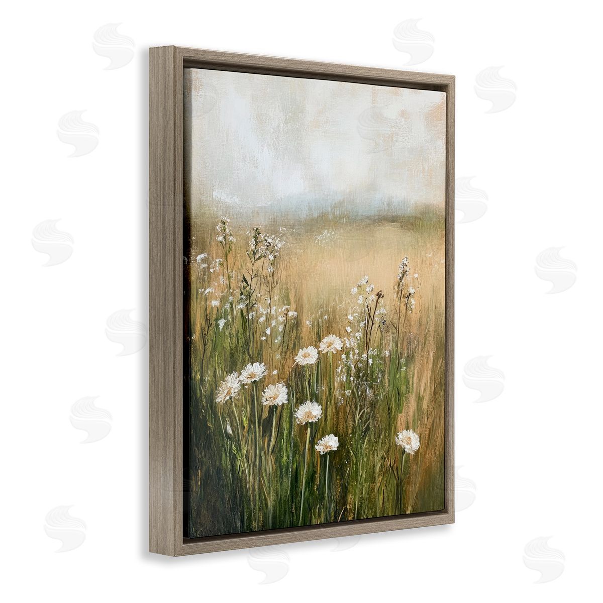 Petal Prints Design A Few White Flowers Canvas Wall Art Print