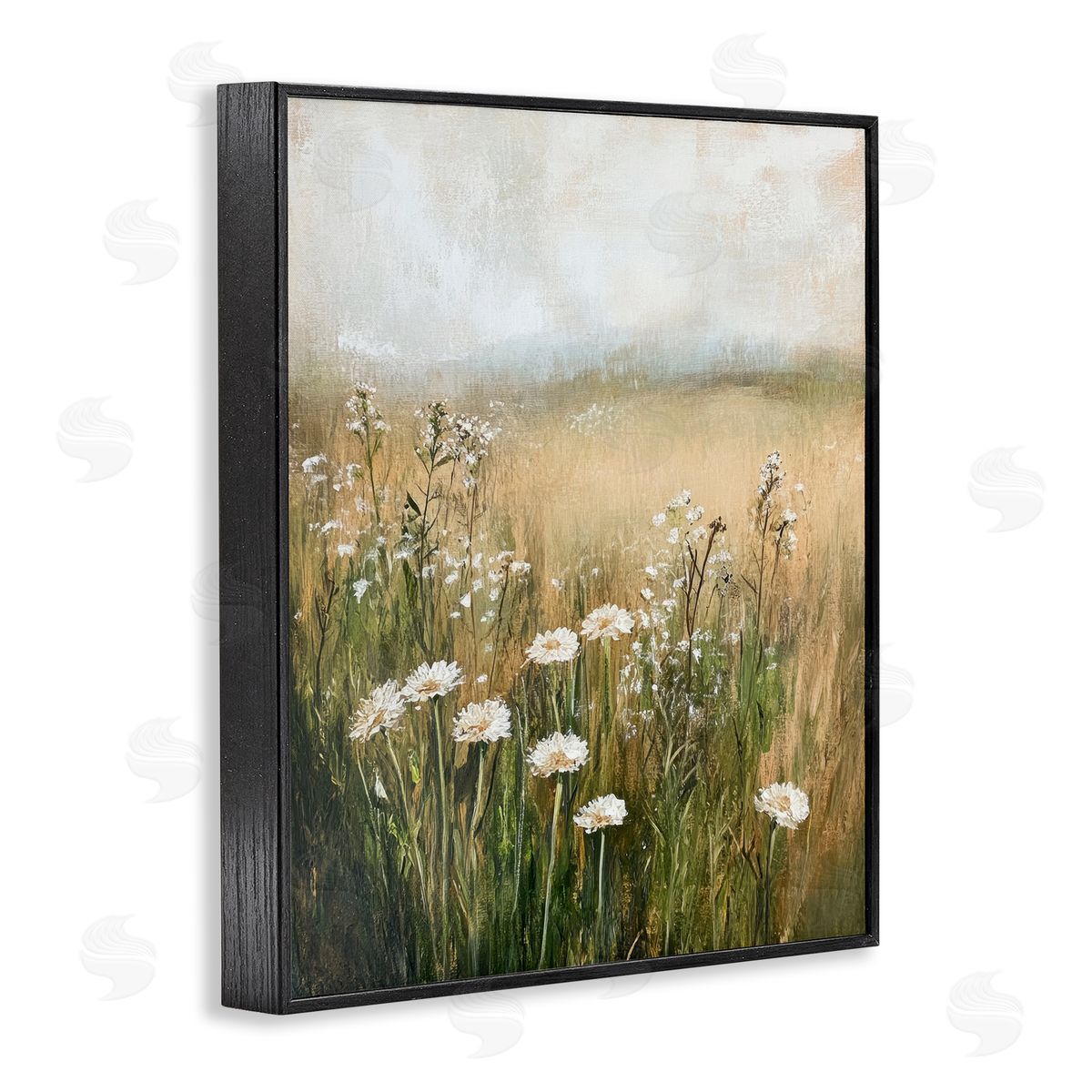 Petal Prints Design A Few White Flowers Canvas Wall Art Print
