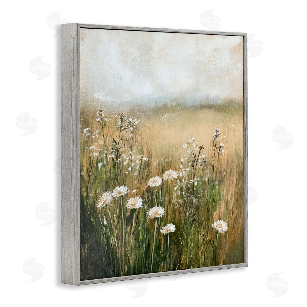 Petal Prints Design A Few White Flowers Canvas Wall Art Print