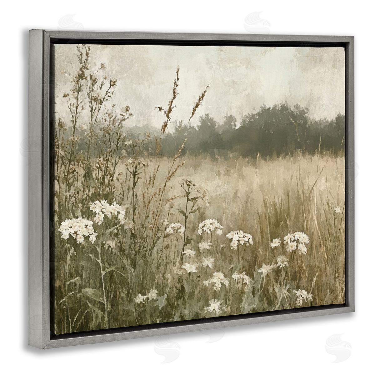 Petal Prints Design Daisy Clusters in Meadow Canvas Wall Art Print