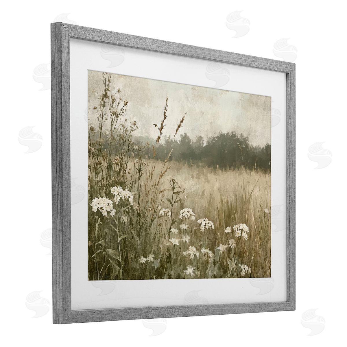 Petal Prints Design Daisy Clusters in Meadow Canvas Wall Art Print