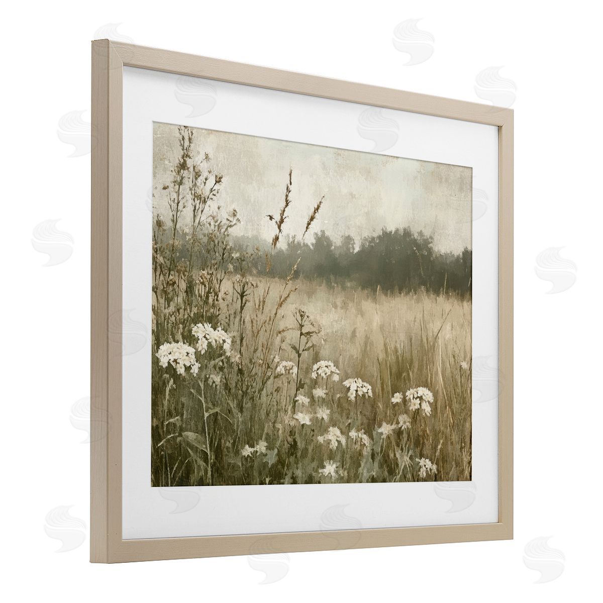 Petal Prints Design Daisy Clusters in Meadow Canvas Wall Art Print