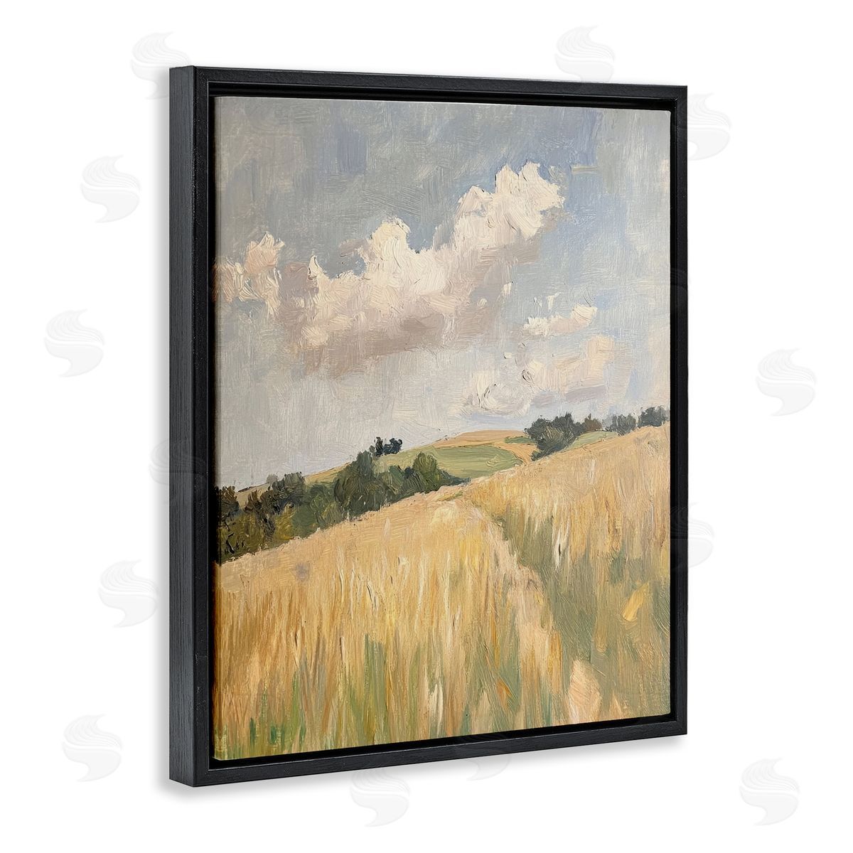 Petal Prints Design Walked Through Wheat Canvas Wall Art Print
