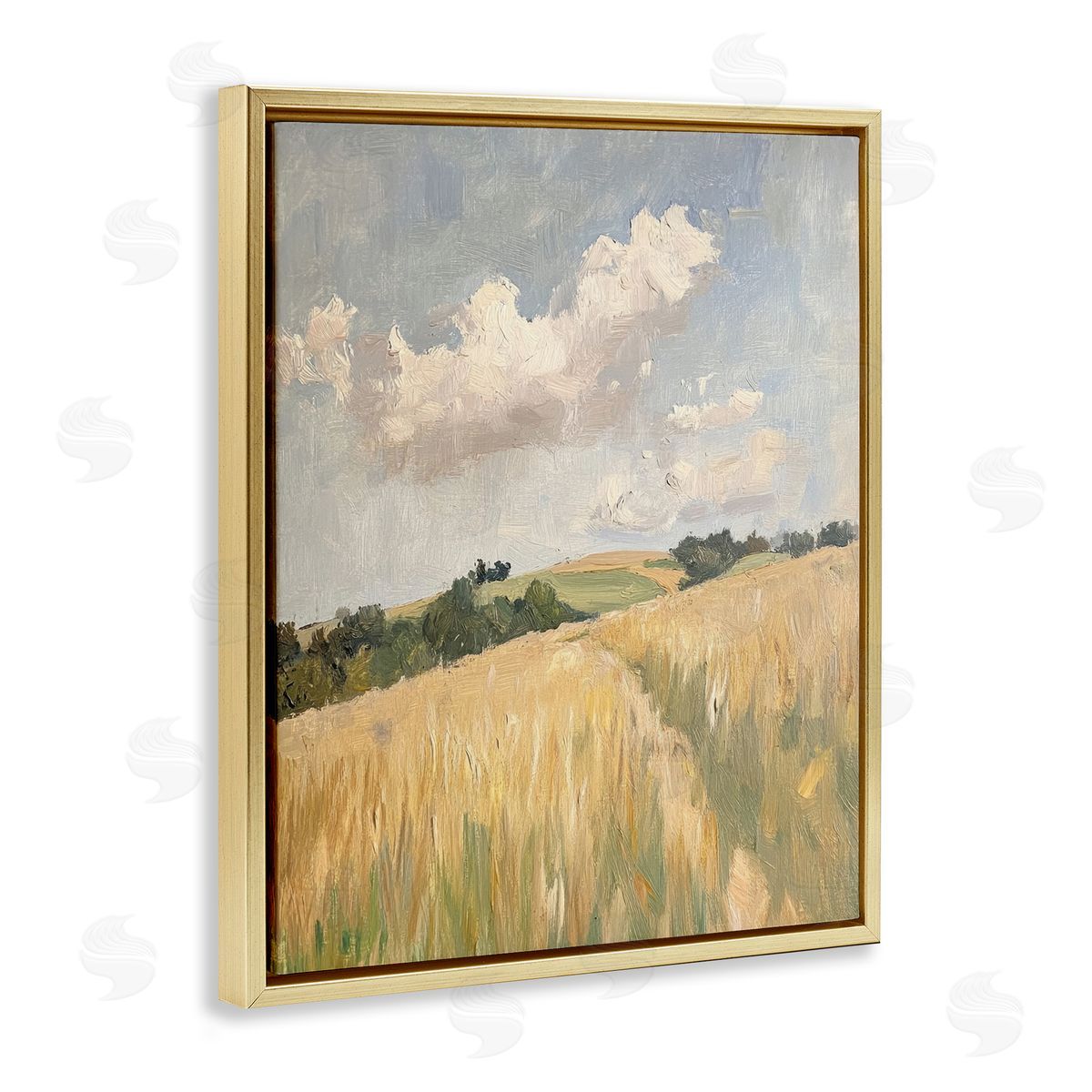 Petal Prints Design Walked Through Wheat Canvas Wall Art Print