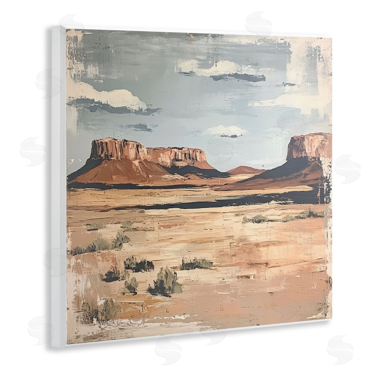 Petal Prints Design Vintage Desert Postcard Canvas Wall Art Print