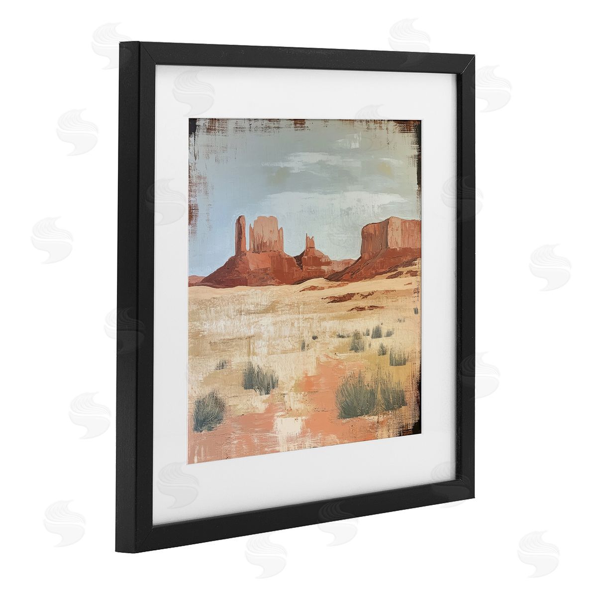 Petal Prints Design Desert Postcard Mesa Canvas Wall Art Print