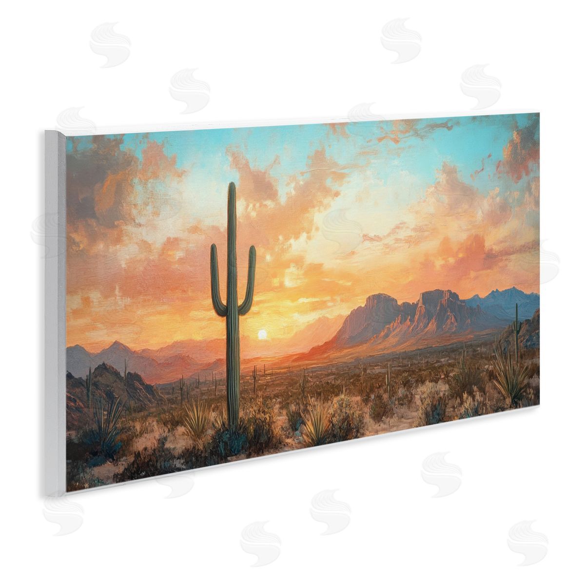 Petal Prints Design Western Sunset Canyon Canvas Wall Art Print