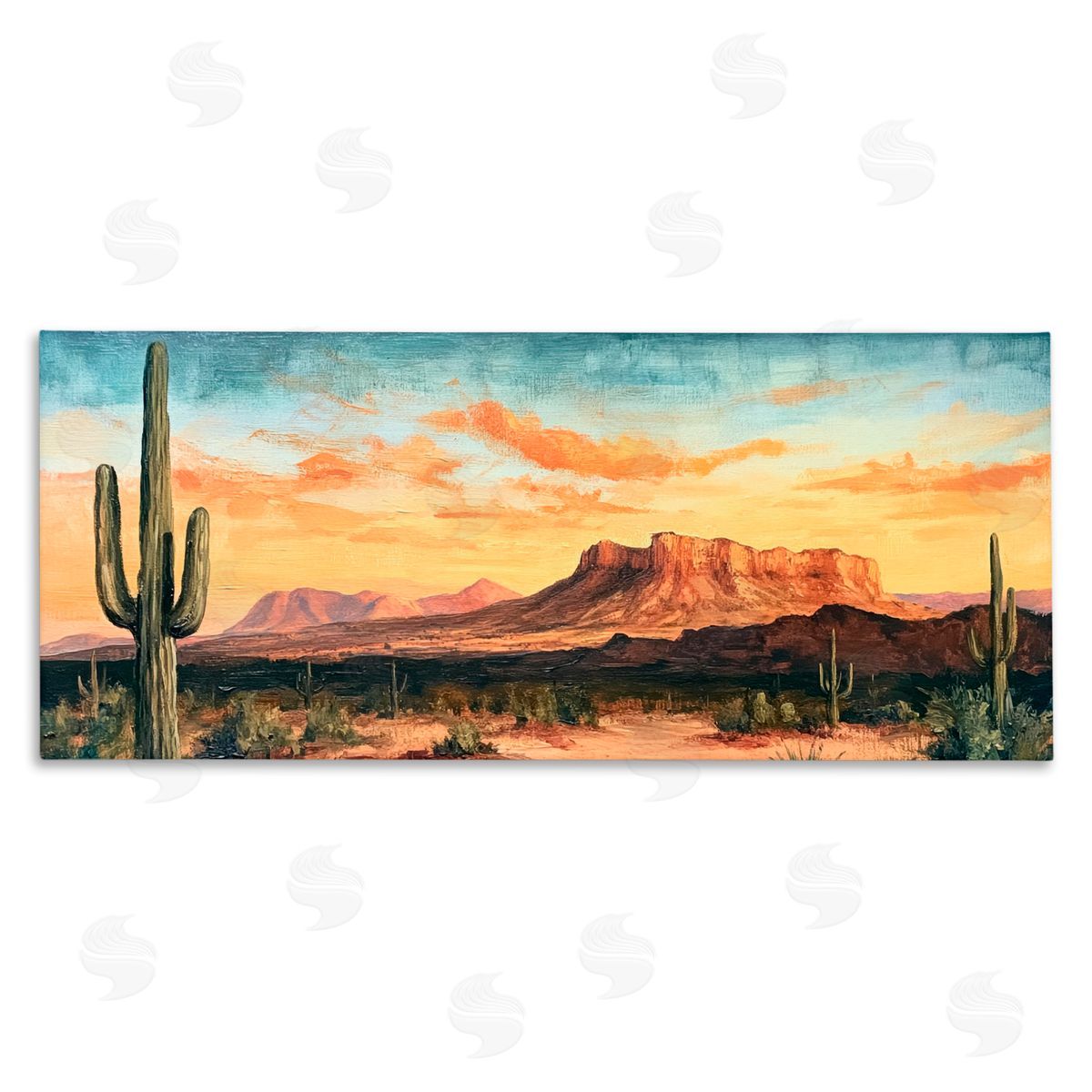 Petal Prints Design Classic Desert Sunrise Canvas Wall Art Print