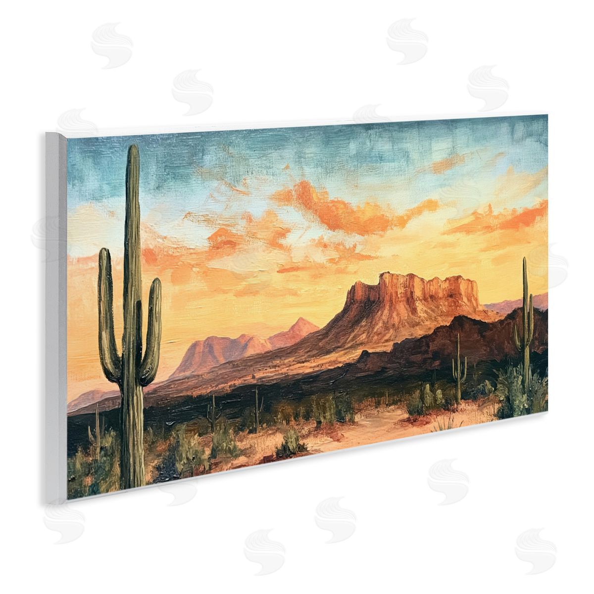 Petal Prints Design Classic Desert Sunrise Canvas Wall Art Print