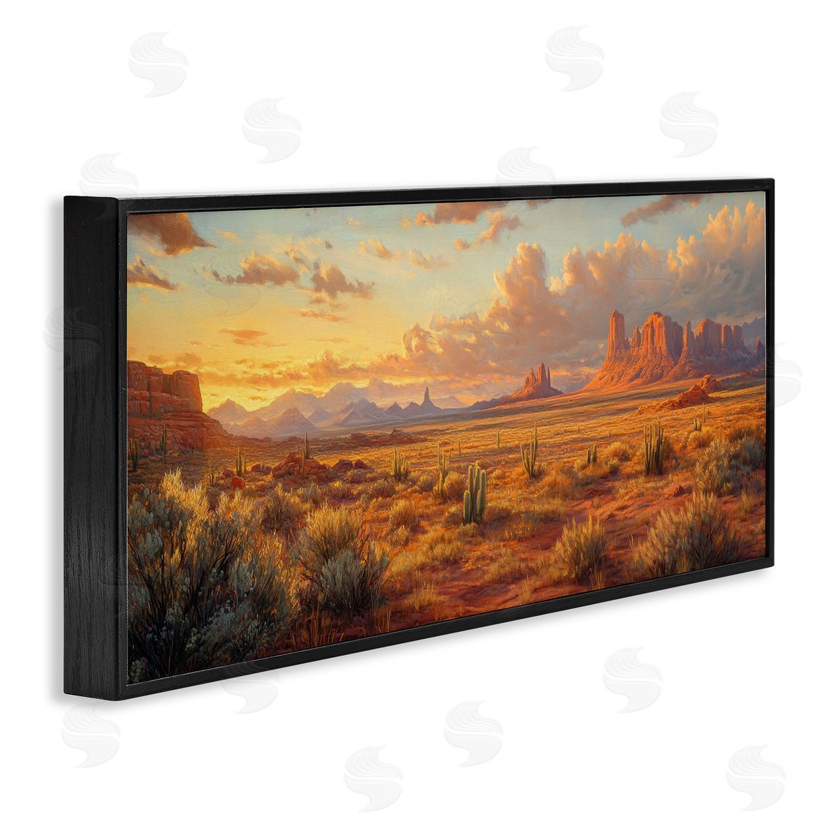 Petal Prints Design Distant Plateau Canyon Canvas Wall Art Print