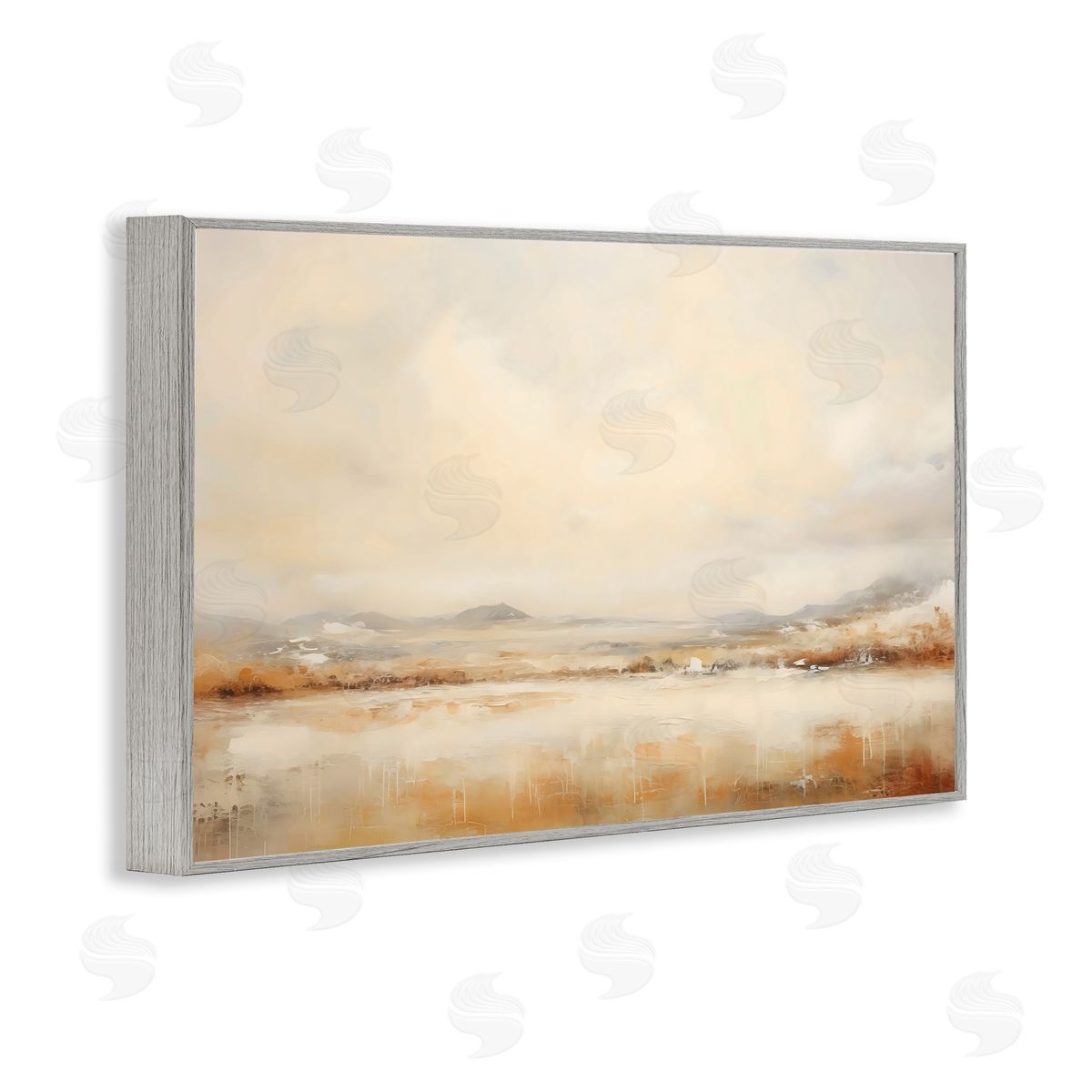 LSR Creative Studio Ivory and Bronze Landscape Canvas Wall Art Print