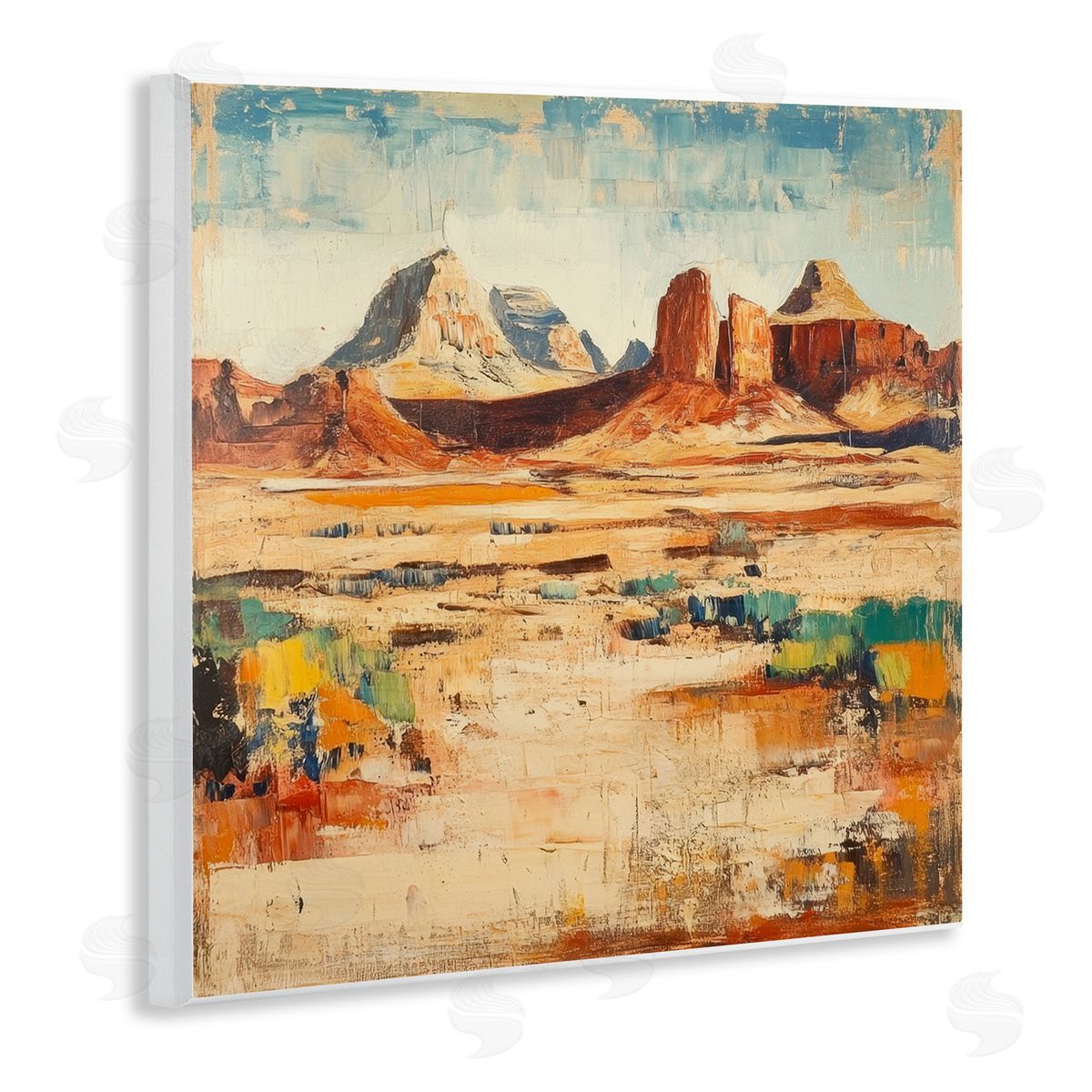 Petal Prints Design Wild West Desert Impression Canvas Wall Art Print