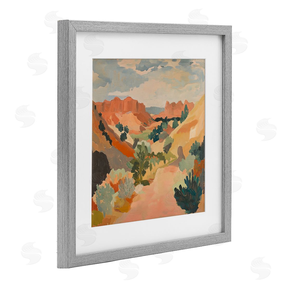 Petal Prints Design Abstract Desert Scene Canvas Wall Art Print