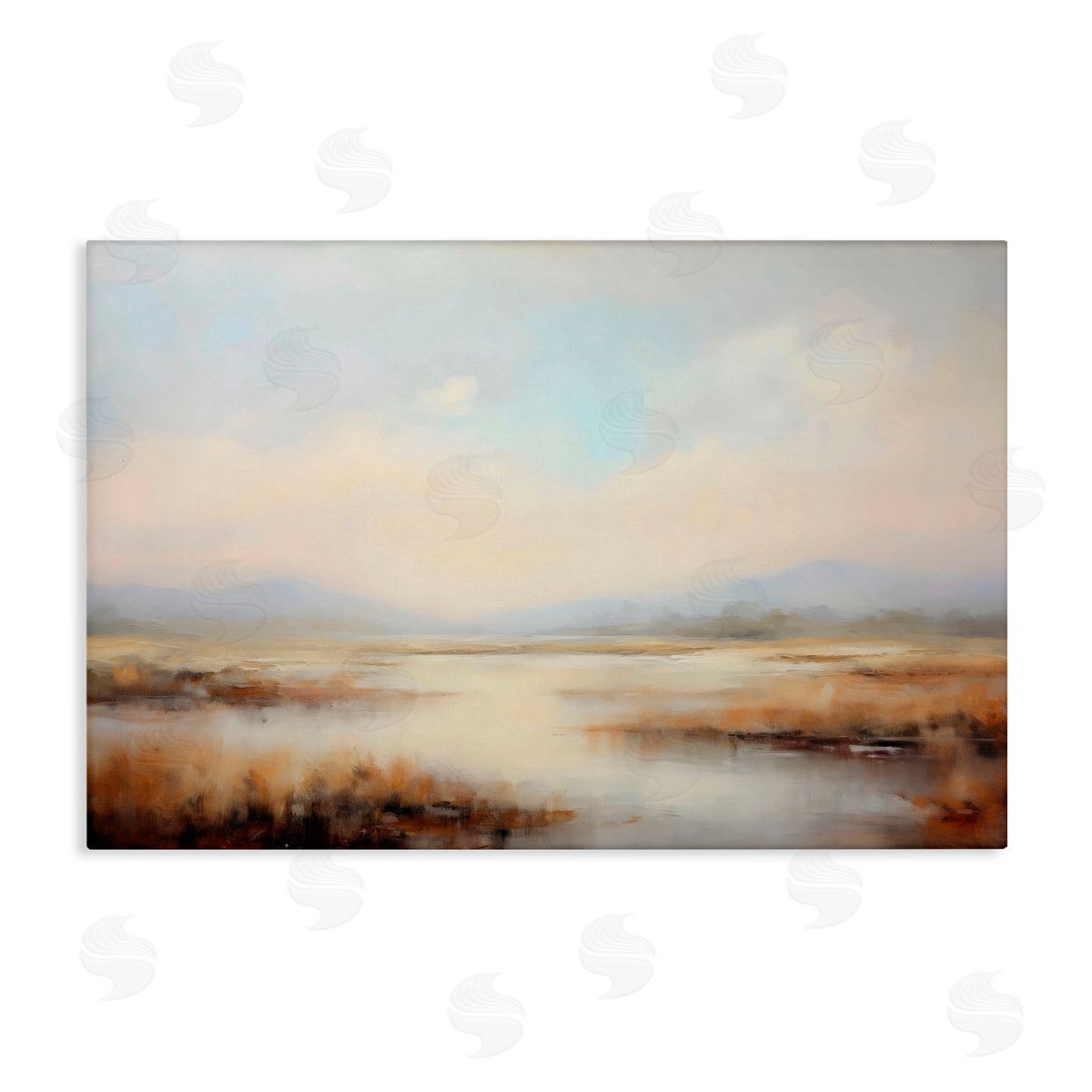 LSR Creative Studio Misty Wetlands Landscape Canvas Wall Art Print