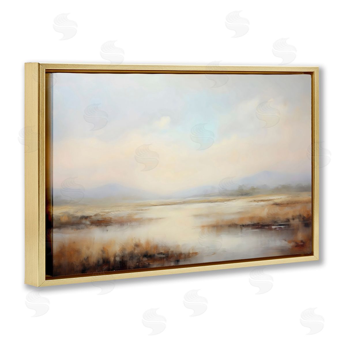 LSR Creative Studio Misty Wetlands Landscape Canvas Wall Art Print