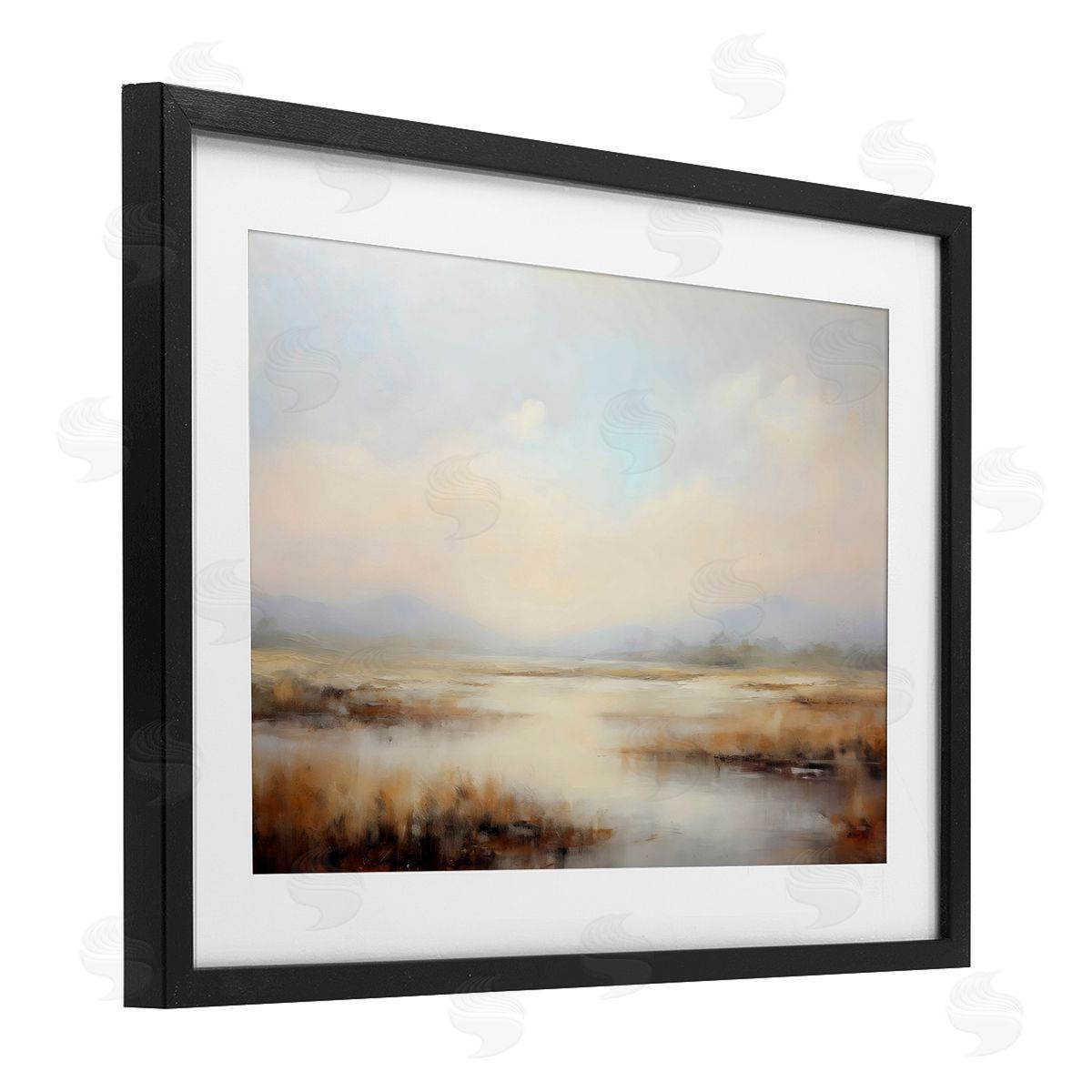 LSR Creative Studio Misty Wetlands Landscape Canvas Wall Art Print