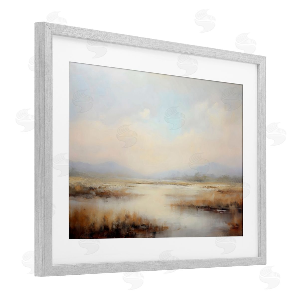 LSR Creative Studio Misty Wetlands Landscape Canvas Wall Art Print