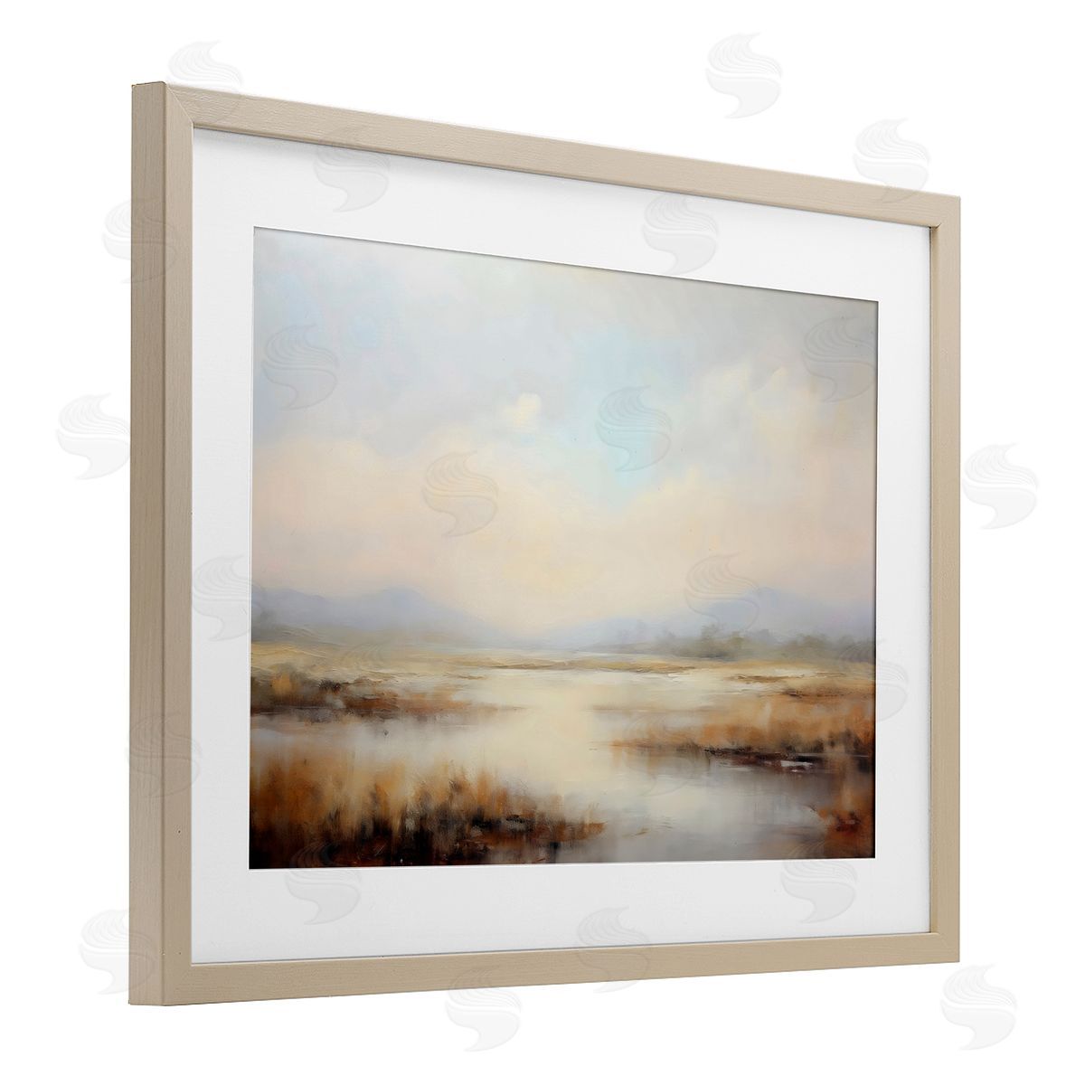 LSR Creative Studio Misty Wetlands Landscape Canvas Wall Art Print
