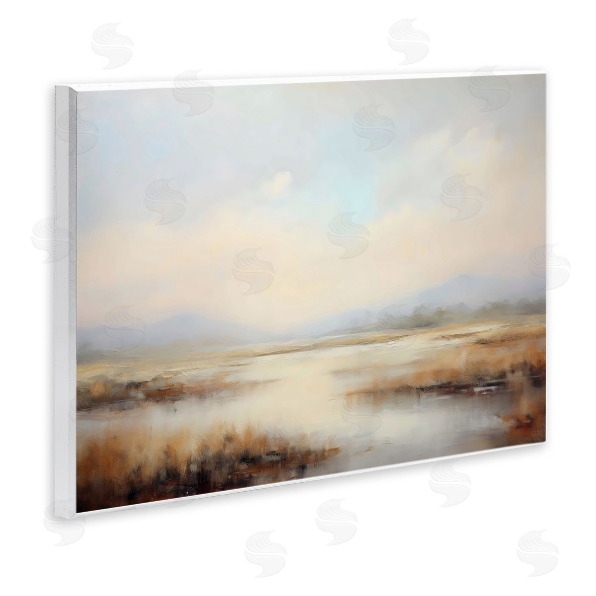 LSR Creative Studio Misty Wetlands Landscape Canvas Wall Art Print