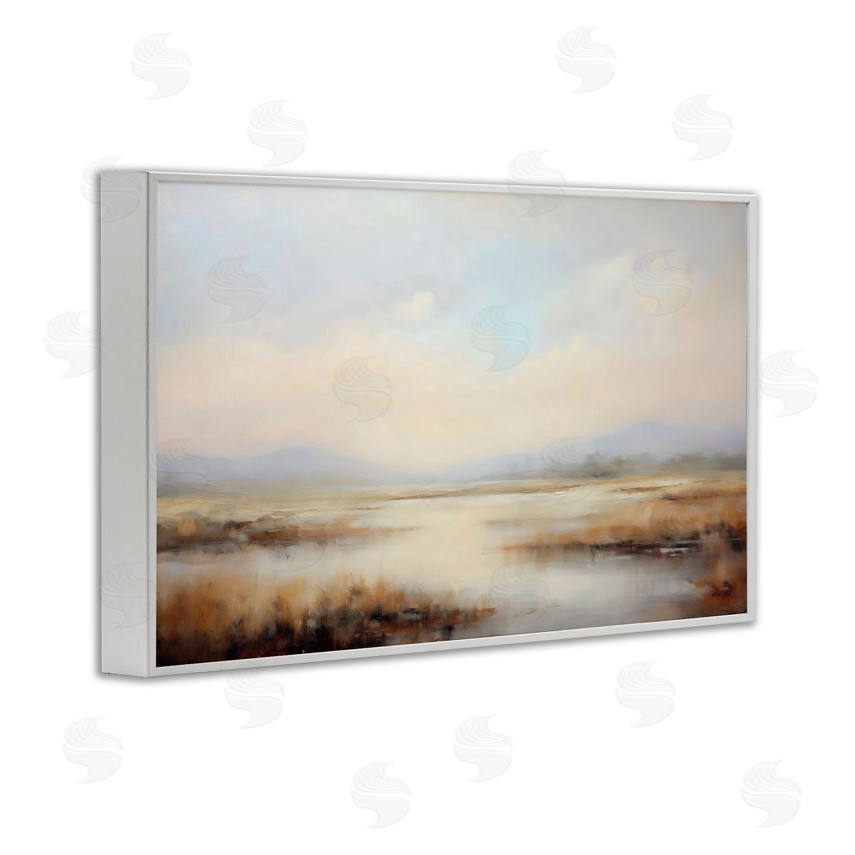 LSR Creative Studio Misty Wetlands Landscape Canvas Wall Art Print