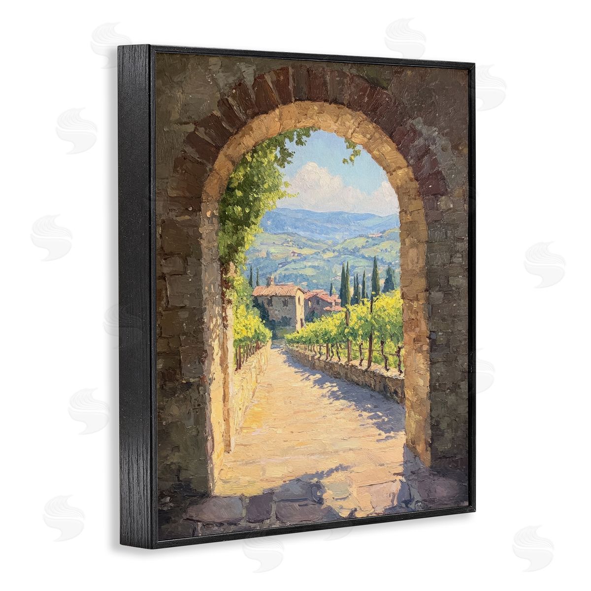 Petal Prints Design Tranquil Garden Arch Canvas Wall Art Print