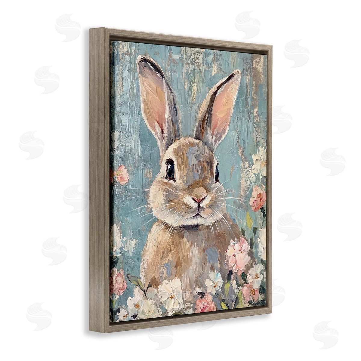 Franklyn Gregory Distressed Bunny Portrait Canvas Wall Art Print