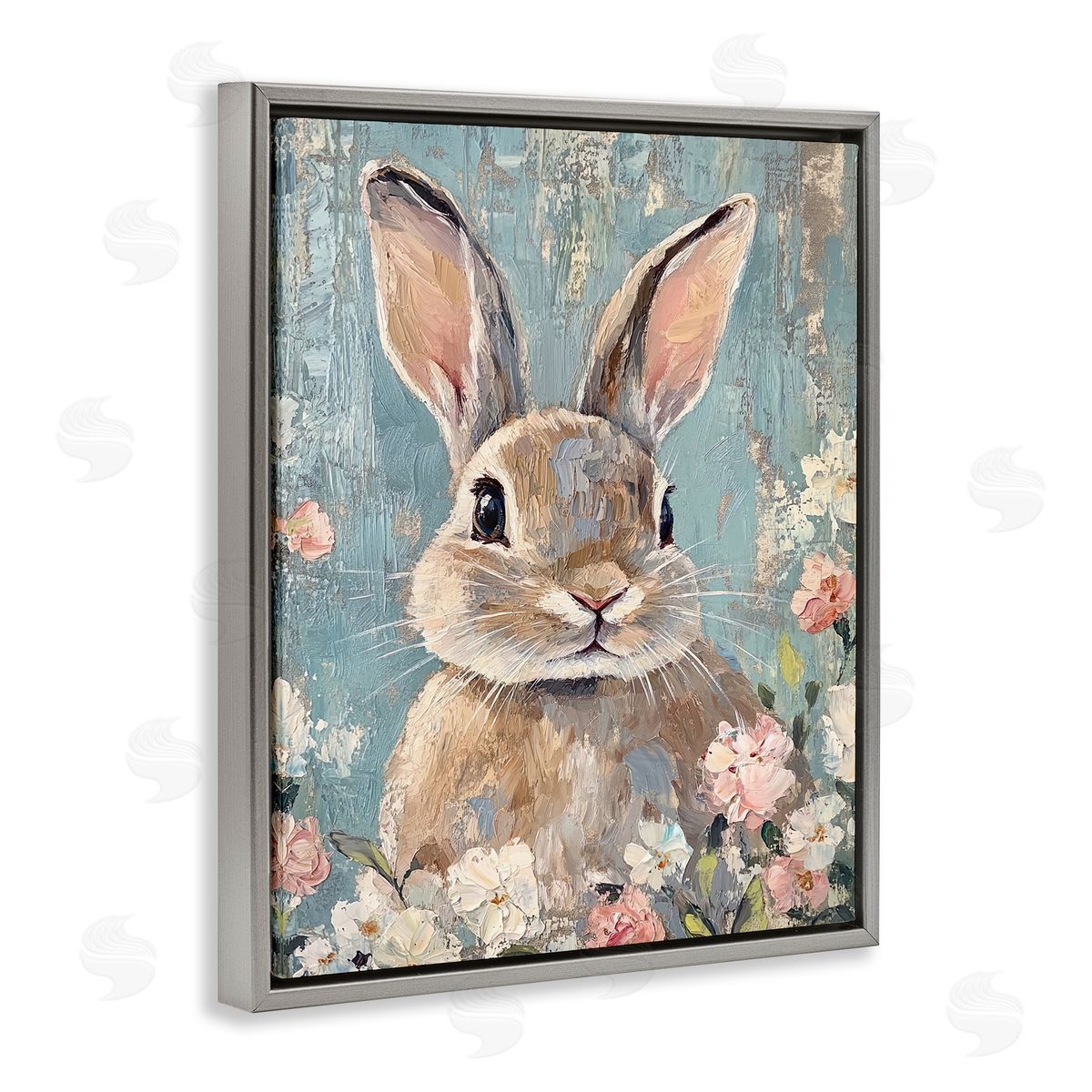 Franklyn Gregory Distressed Bunny Portrait Canvas Wall Art Print