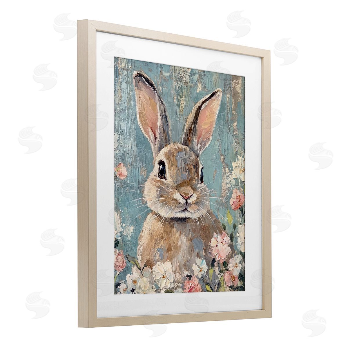 Franklyn Gregory Distressed Bunny Portrait Canvas Wall Art Print