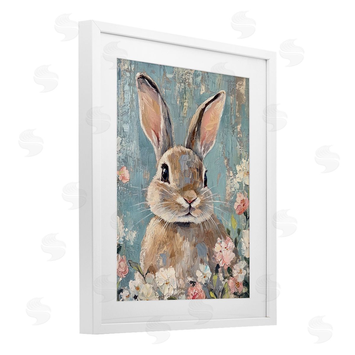 Franklyn Gregory Distressed Bunny Portrait Canvas Wall Art Print