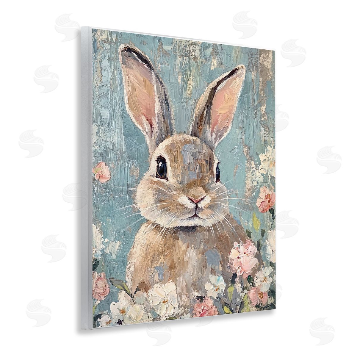 Franklyn Gregory Distressed Bunny Portrait Canvas Wall Art Print