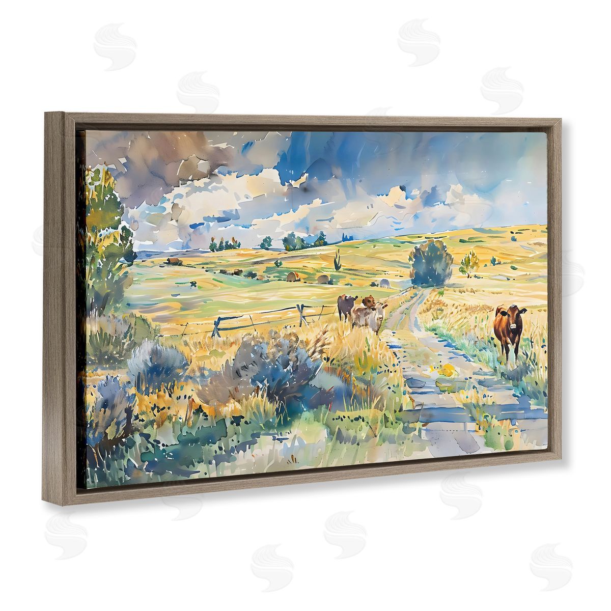 LSR Creative Studio Roaming The Land Scenic Canvas Wall Art Print