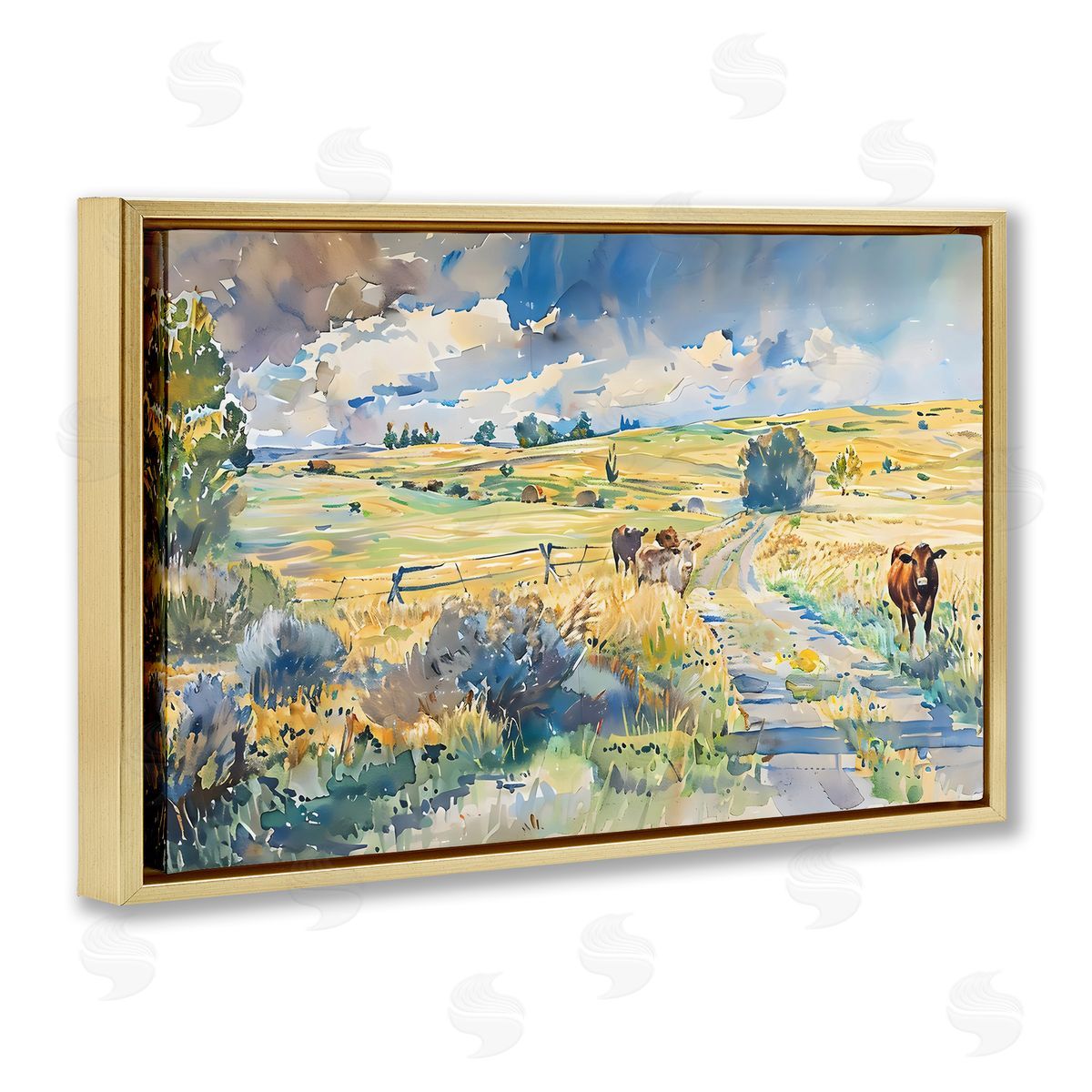 LSR Creative Studio Roaming The Land Scenic Canvas Wall Art Print