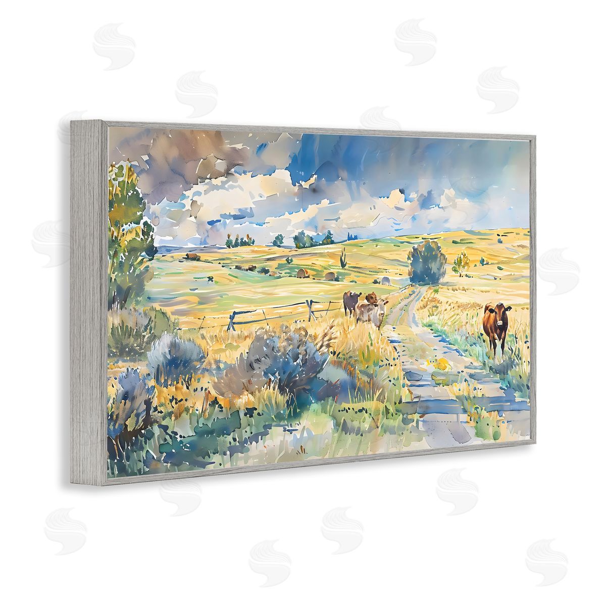 LSR Creative Studio Roaming The Land Scenic Canvas Wall Art Print
