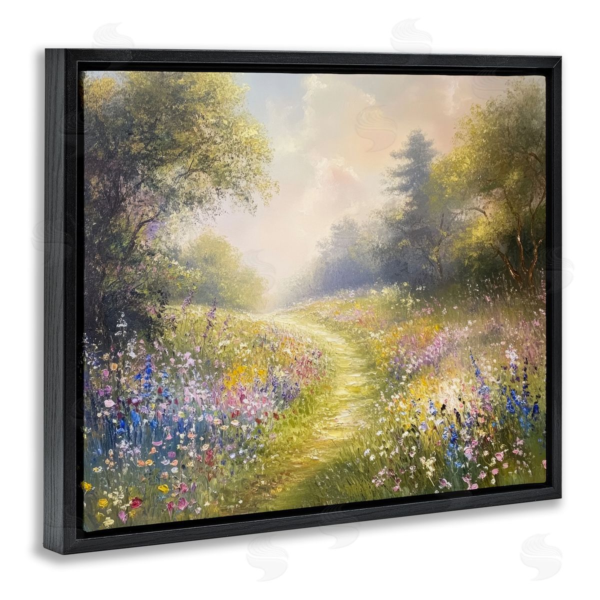 Petal Prints Design Pink & Blue Flower Daydream Canvas Wall Art Print