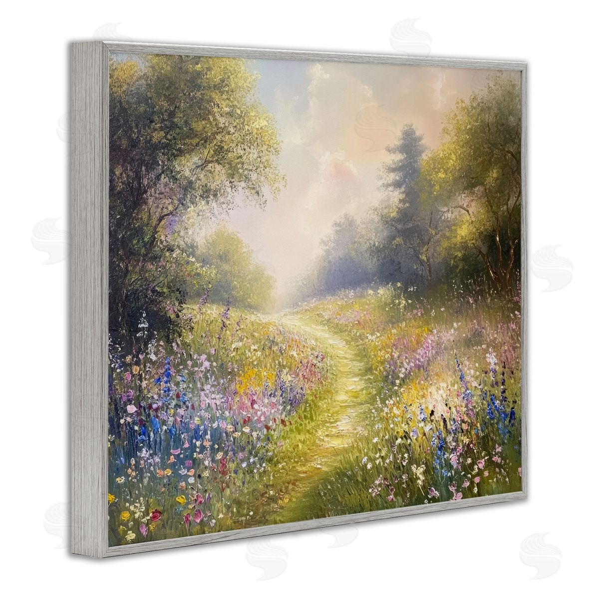 Petal Prints Design Pink & Blue Flower Daydream Canvas Wall Art Print