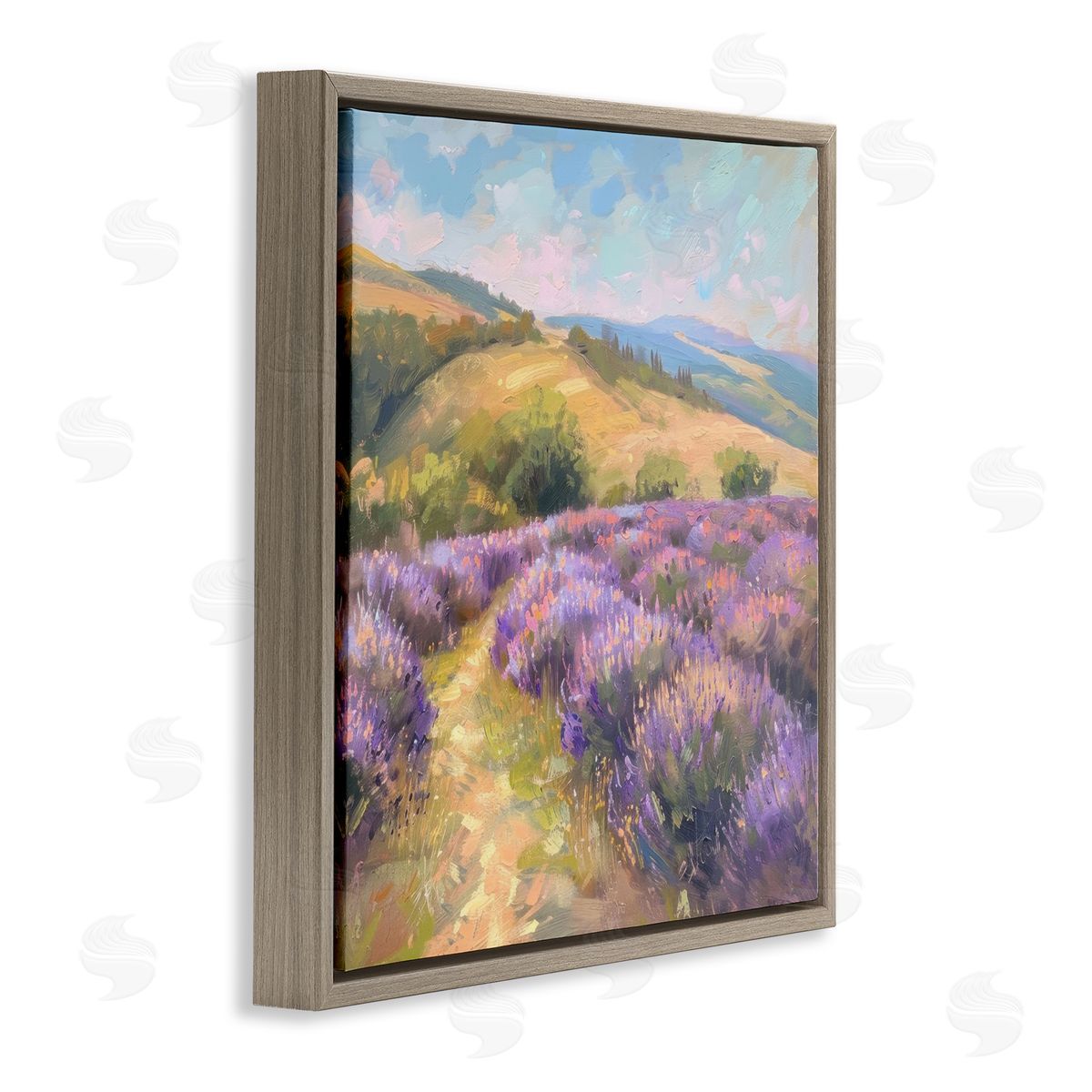 LSR Creative Studio Lavender Field Hills Canvas Wall Art Print