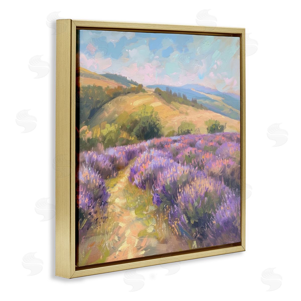 LSR Creative Studio Lavender Field Hills Canvas Wall Art Print