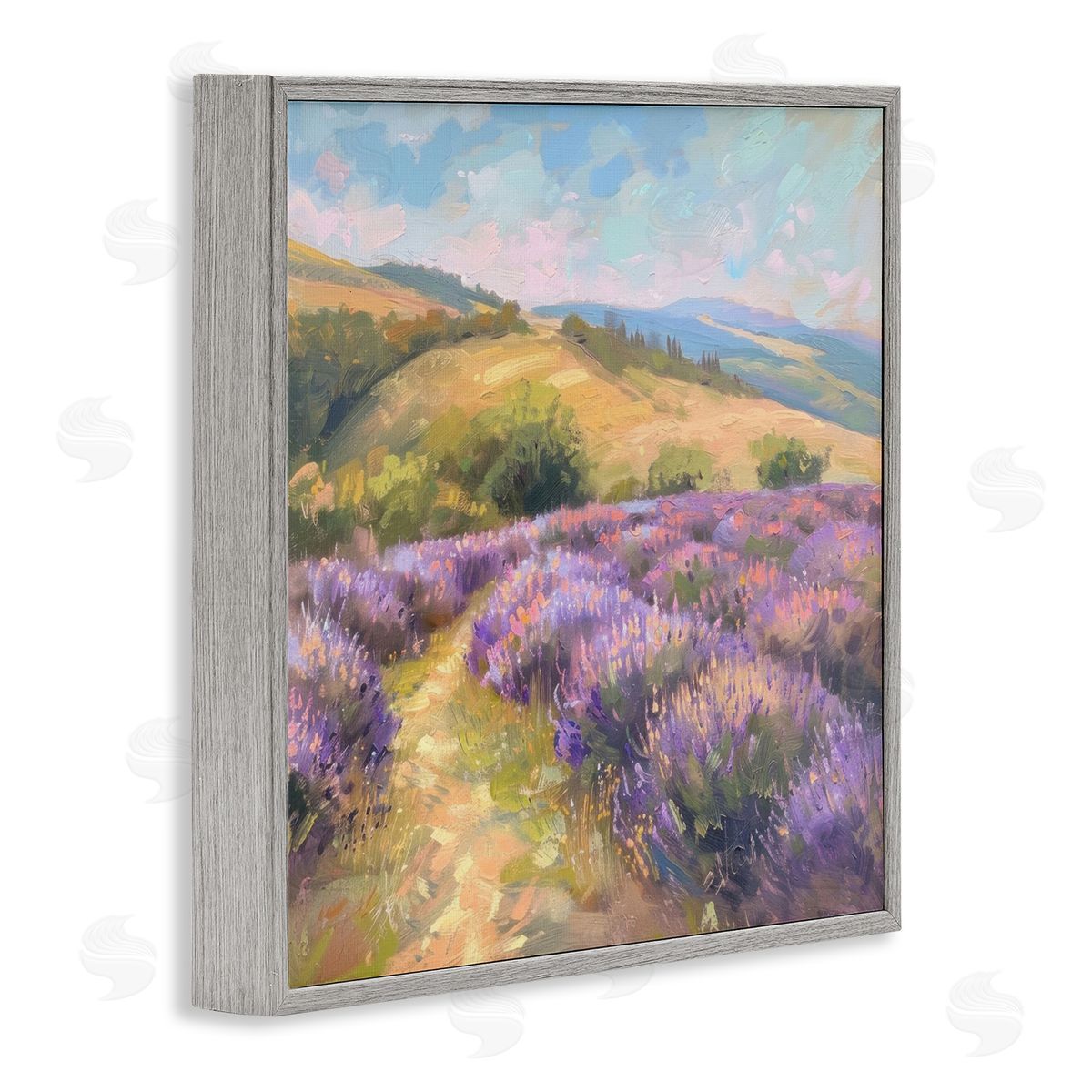 LSR Creative Studio Lavender Field Hills Canvas Wall Art Print