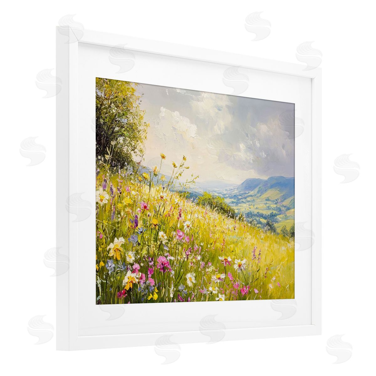 LSR Creative Studio Scenic Wildflower Hill Canvas Wall Art Print
