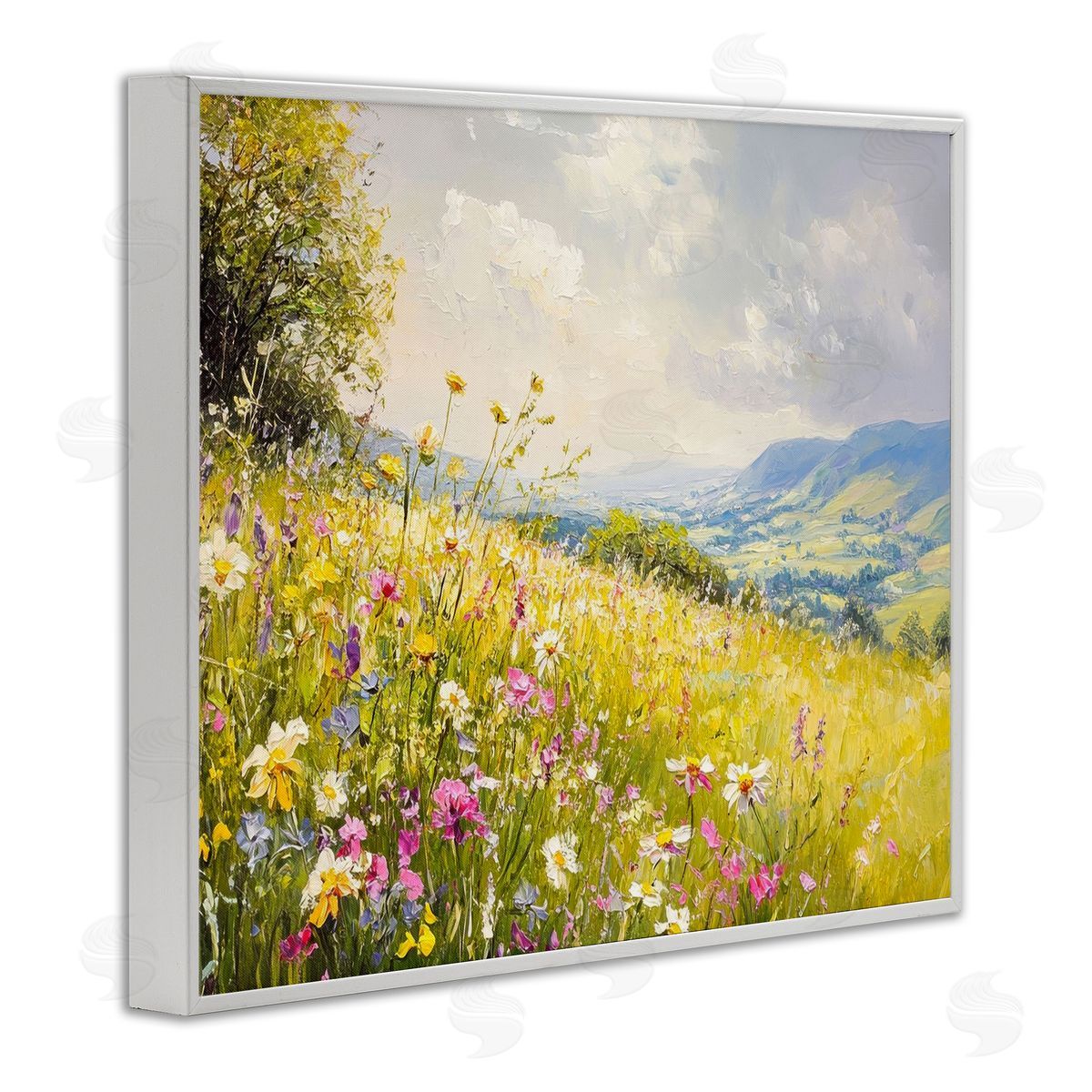 LSR Creative Studio Scenic Wildflower Hill Canvas Wall Art Print