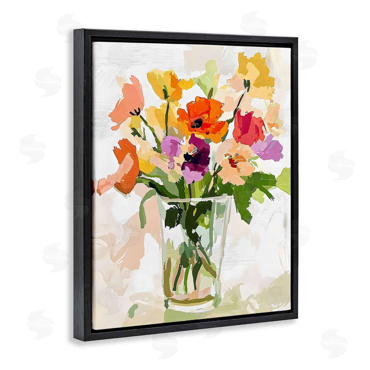Riley B Bold Springy Blooms Canvas Wall Art Print