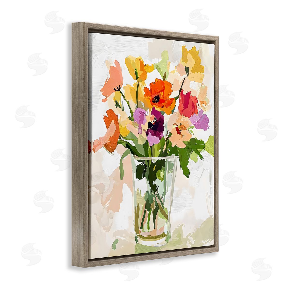 Riley B Bold Springy Blooms Canvas Wall Art Print